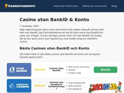 casinoutankonto.net